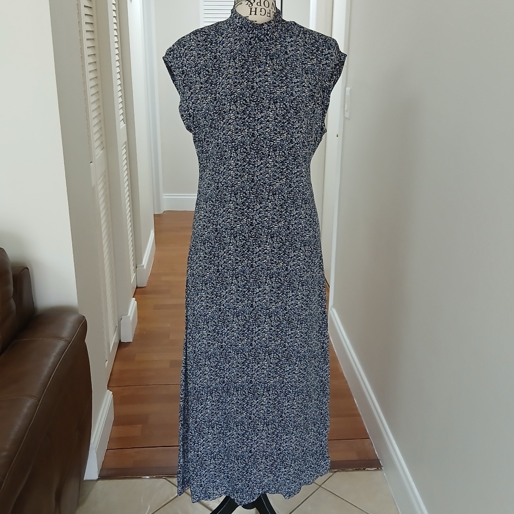 GANNI Ditsy‎ Floral-Print High-Neck Dress